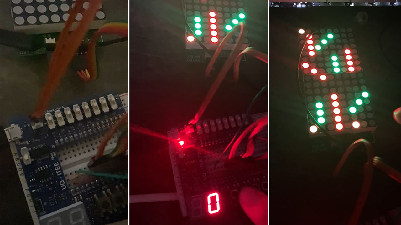 Snakes and Ladders via Atmega328 and LED Matrix